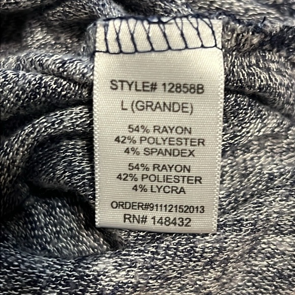 Women’s Lightweight Hooded Henley Sz L Blue - Picture 7 of 8